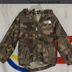 The North Face Brown Camouflage Hooded Jacket